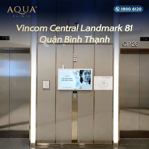 Aqua Clinic elevator media placement at Landmark 81