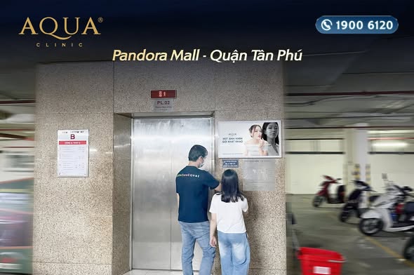 Aqua Clinic elevator media placement at Pandora Mall