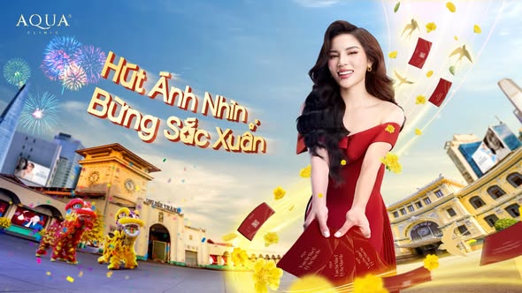 Aqua Clinic campaign creative featuring Nguyen Cao Ky Duyen